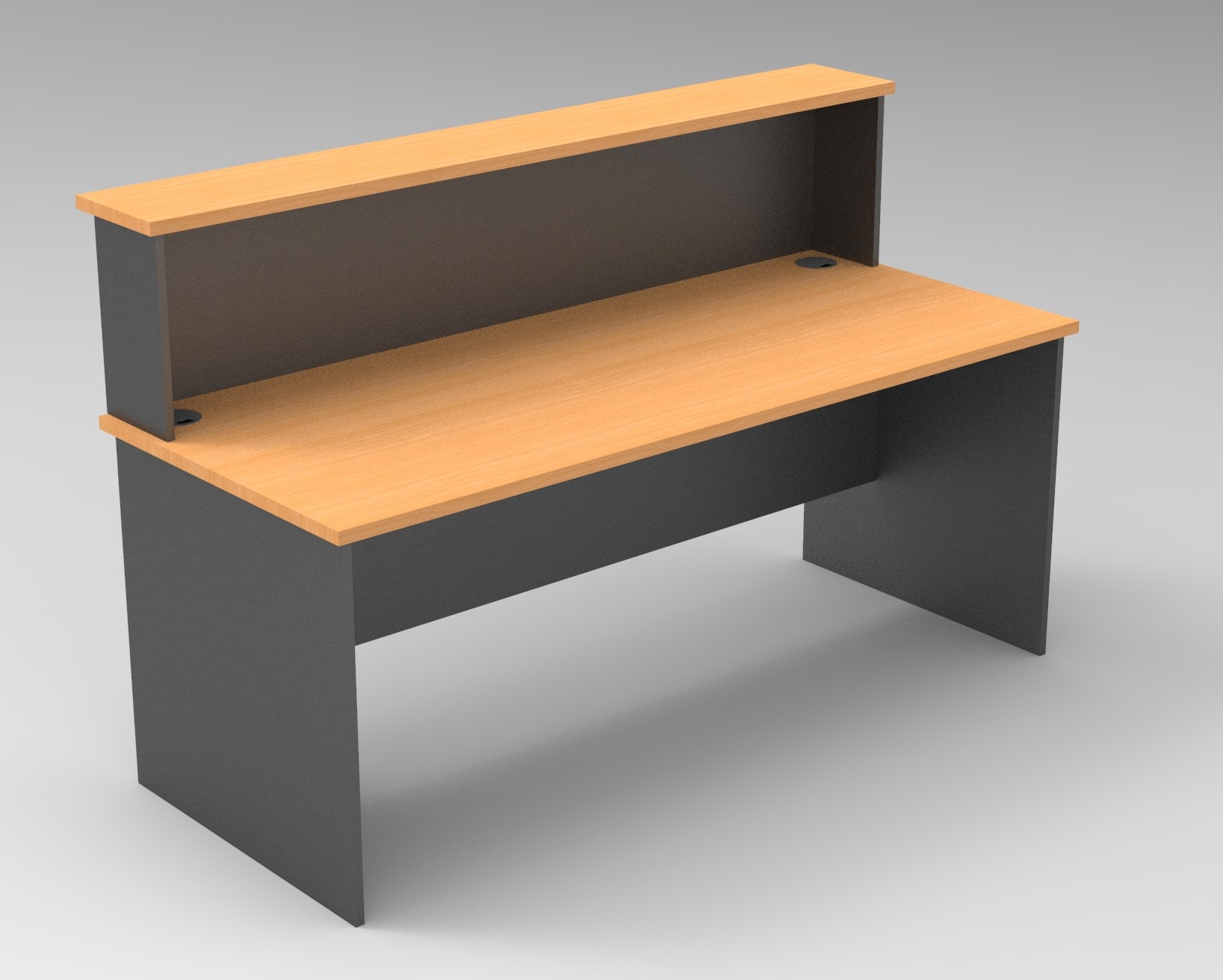 Rapid Worker Straight Desk - With Reception Hob